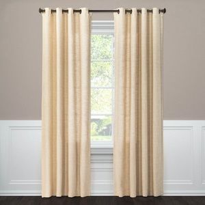 Threshold Textured weave curtains cream